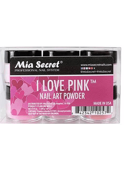 Coleccion x6 acrilico I Love Pink Mia secret