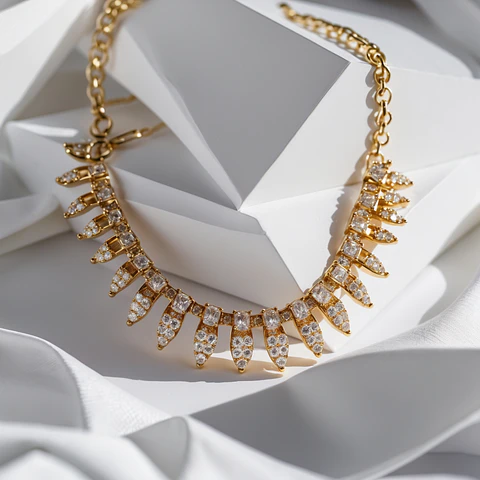 Collar Capas Triple Oro 24k