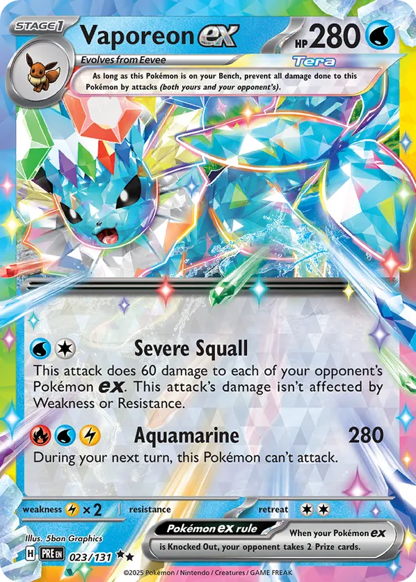 Vaporeon ex - sv8pt5-023-holofoil-NM 1