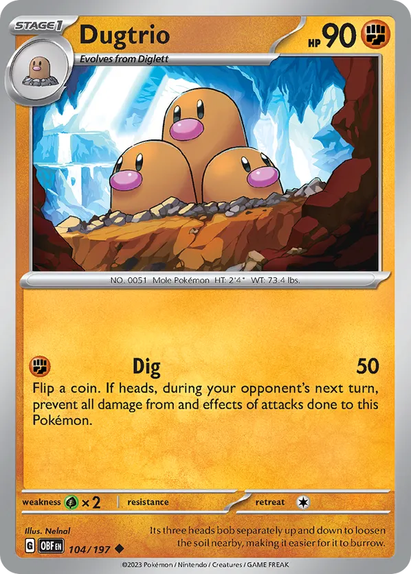 Dugtrio - sv3-104-normal-NM 1