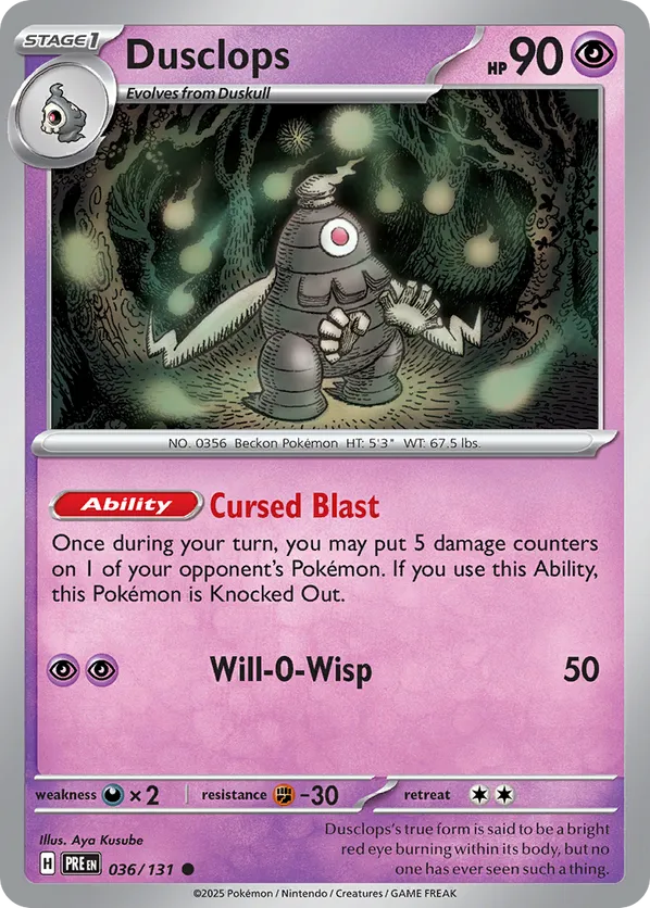 Dusclops - sv8pt5-036-normal-NM 1