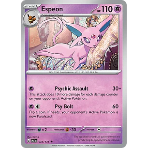 Espeon - sv8pt5-033-reverseHolofoil-NM