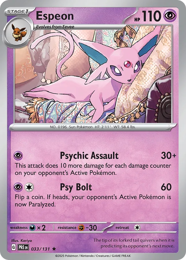 Espeon - sv8pt5-033-reverseHolofoil-NM 1