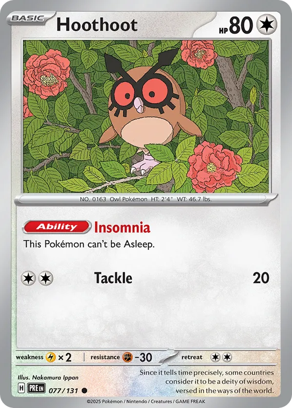 Hoothoot - sv8pt5-077-normal-NM 1