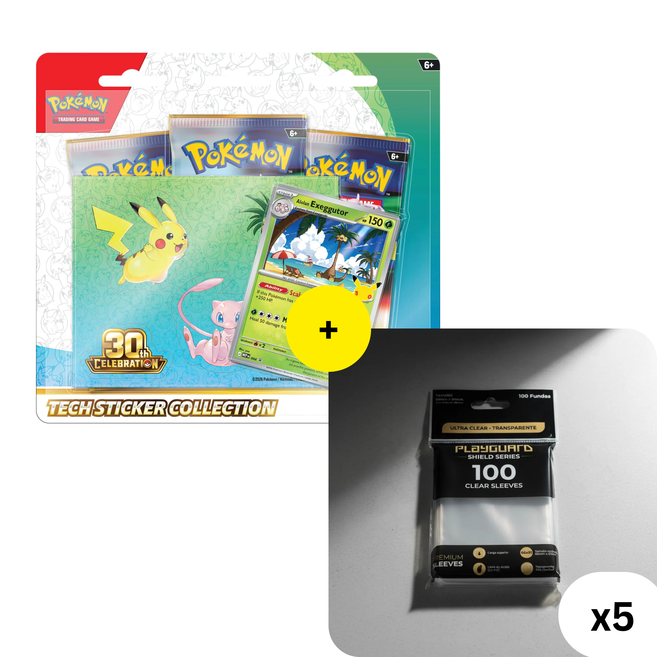 30th Celebration Tech Sticker (Alolan Exeggutor) - Bundle | Ingles 6