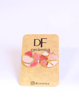 Aros vitral rojo pequeño