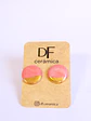 Aros circulares rosa pequeños - Miniatura 1