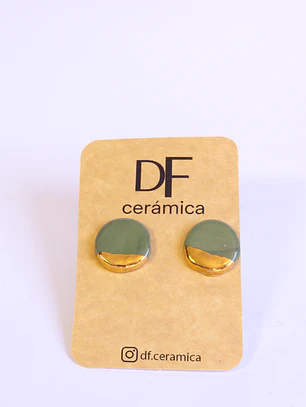 Aros circulares verdes pequeños