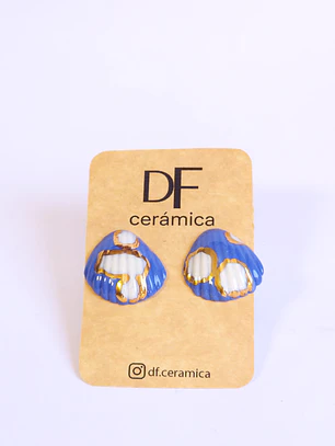 Aros concha azul