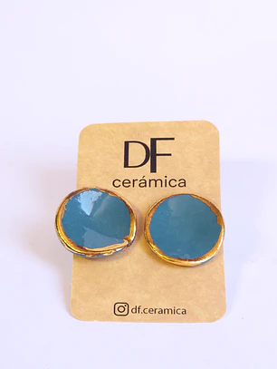 Aros pétalos verde azul