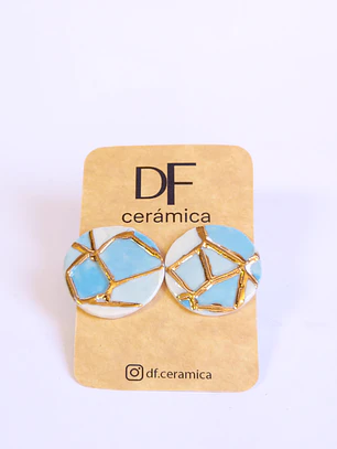 Aros vitral celeste grande