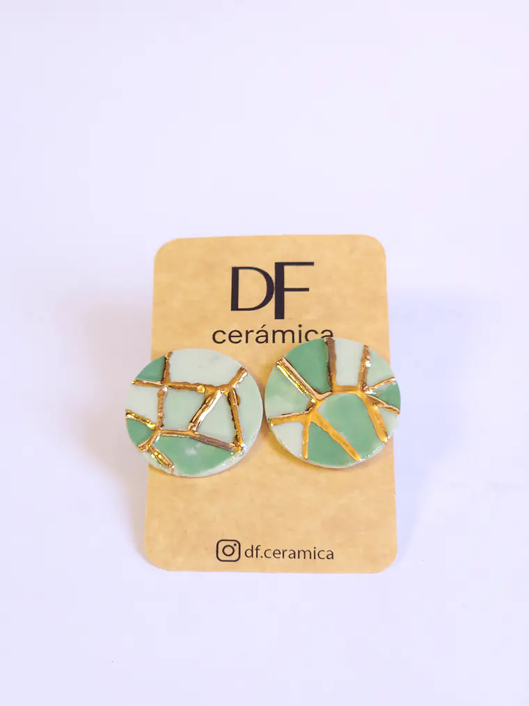 Aros vitral verde grande 1