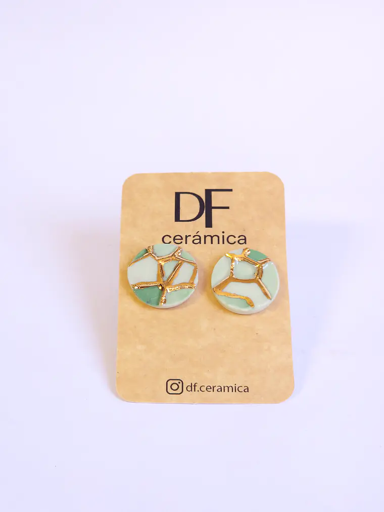 Aros vitral verde pequeños 1