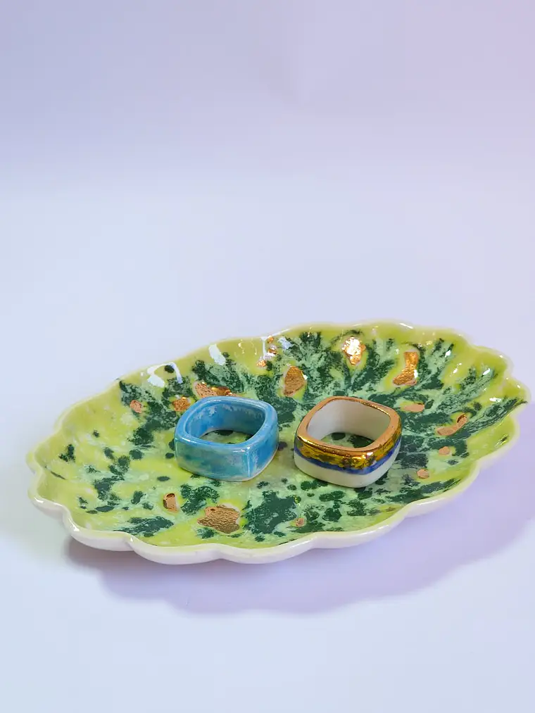 Joyero verde con dorado 2