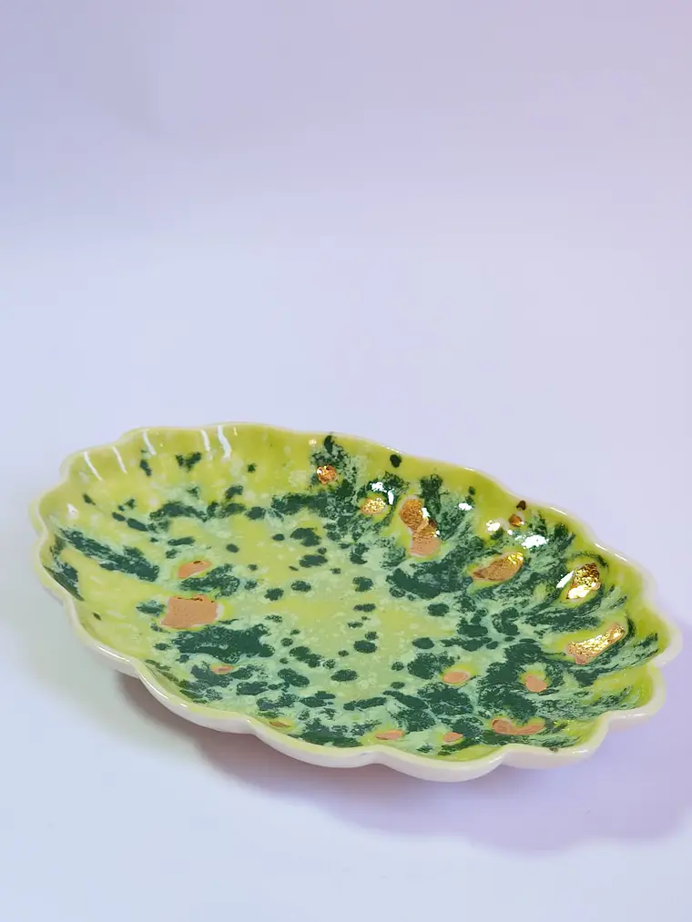 Joyero verde con dorado 1