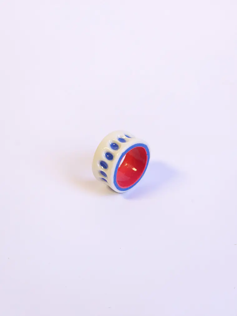 Anillo tricolor tallado  1