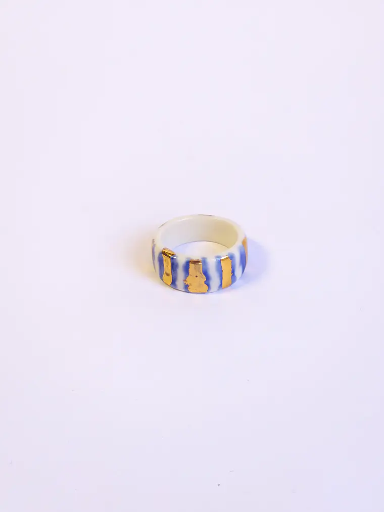 Anillo lineas azules 1
