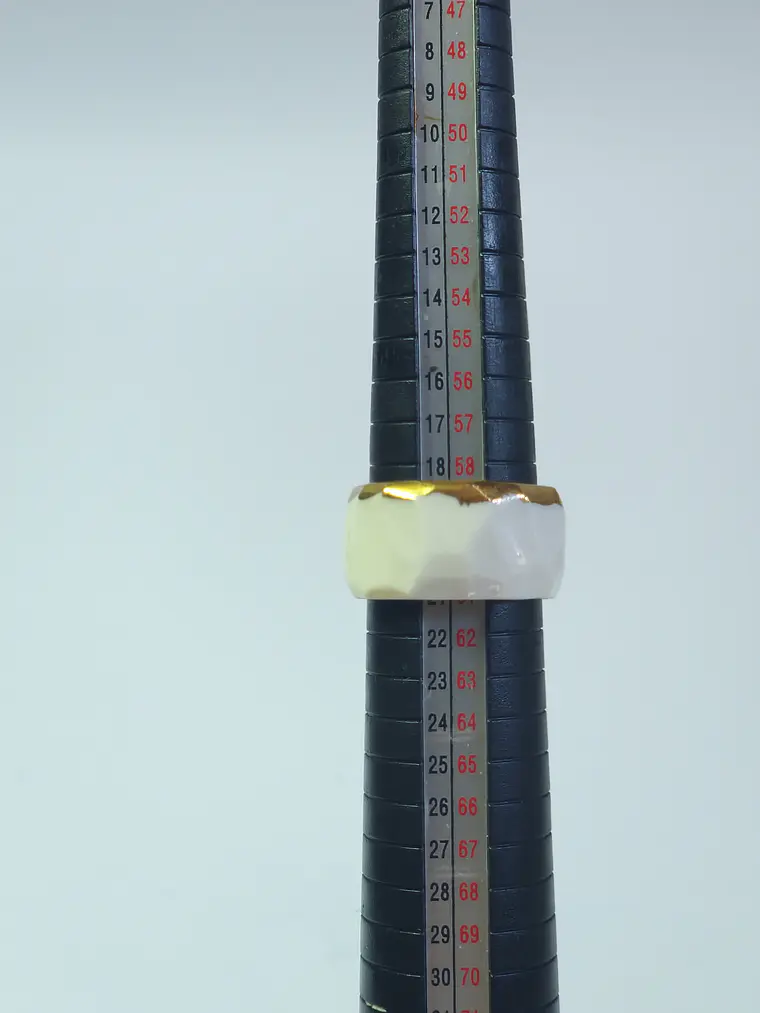 Anillo porcelana tallado talla 21 3