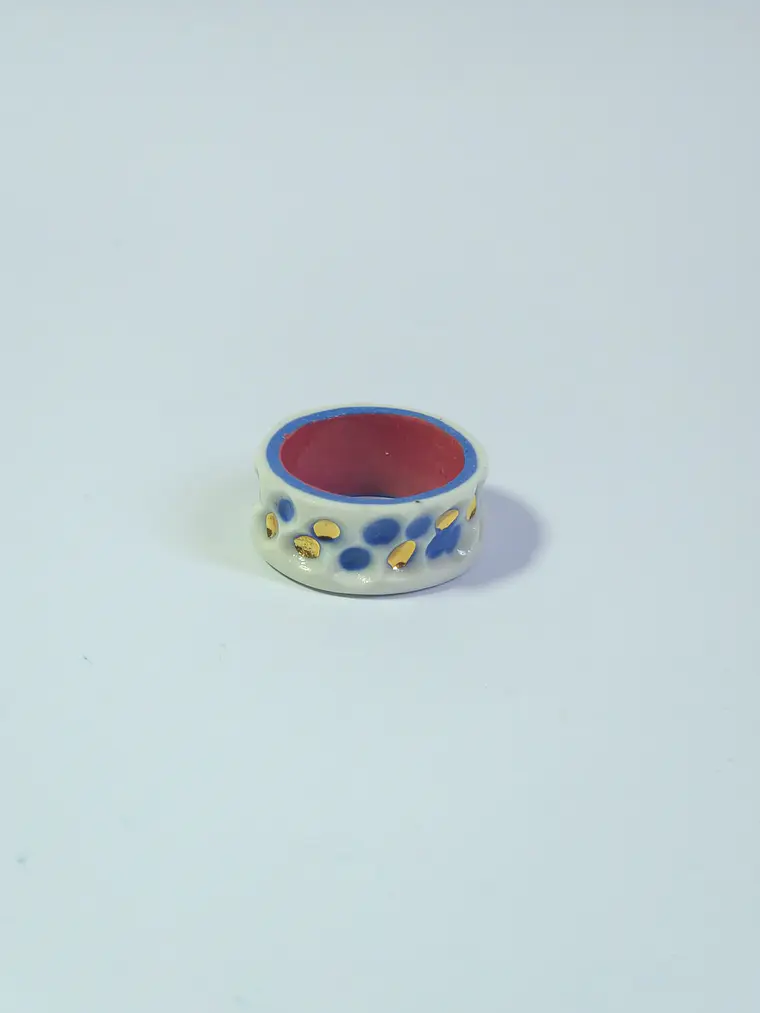 Anillo porcelana tallado talla 24 2