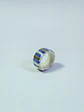 Anillo porcelana rayas azules y doradas talla 15 - Miniatura 2