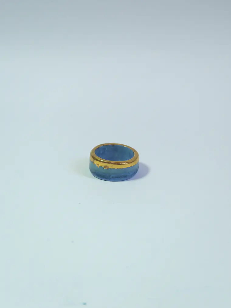 Anillo porcelana espuma azul talla 20 1
