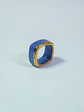 Anillo porcelana cuadrado azul talla 20 - Miniatura 2