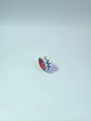 Anillo tallado azul con blanco talla 20 - Miniatura 1