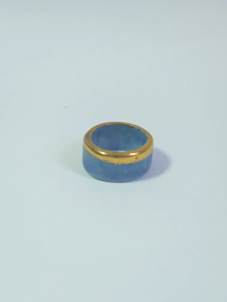 Anillo porcelana azul talla 20,5 1