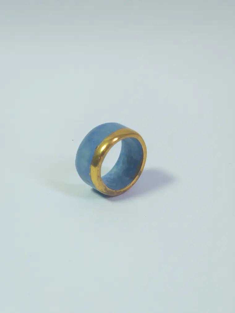 Anillo porcelana azul talla 20,5 2