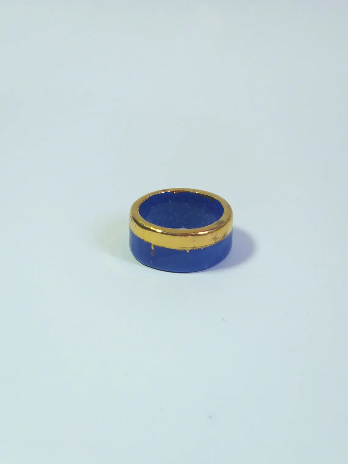 Anillo de porelana azul talla 23 1