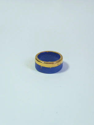Anillo de porelana azul talla 23