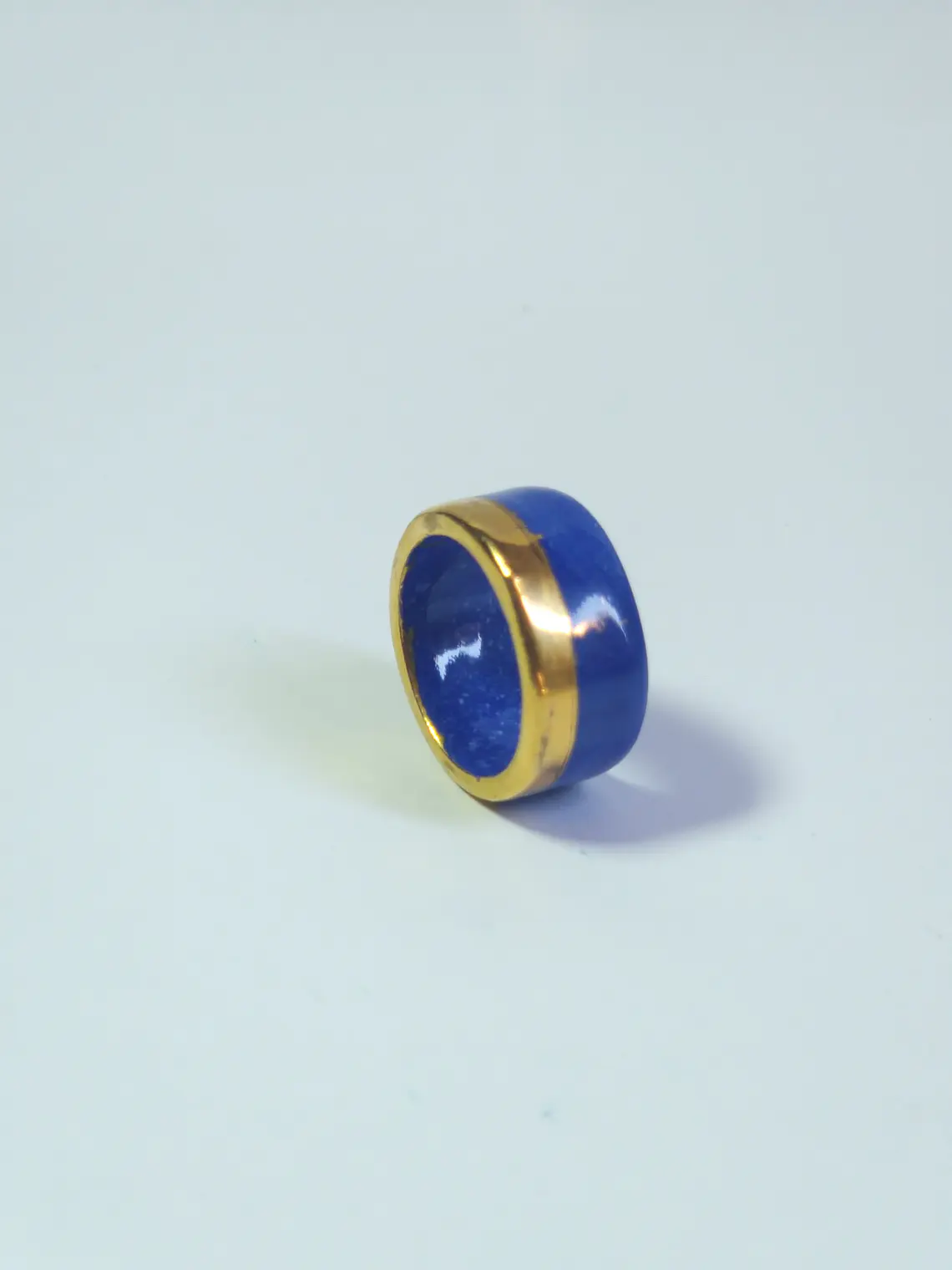 Anillo de porelana azul talla 23 2