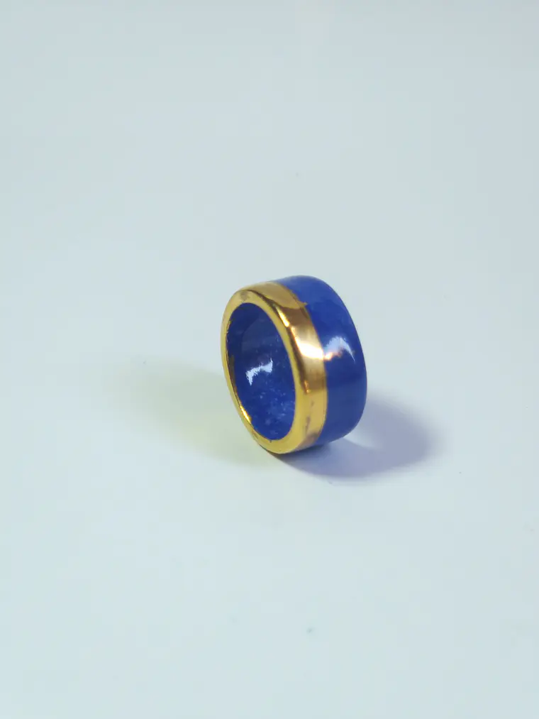 Anillo de porelana azul talla 23 2