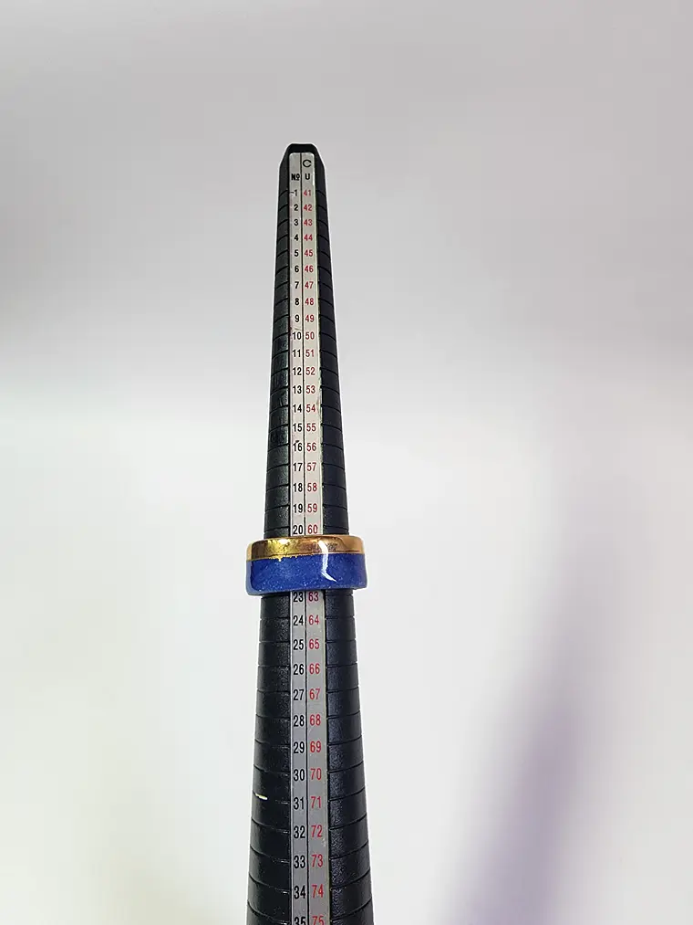 Anillo de porelana azul talla 23 3