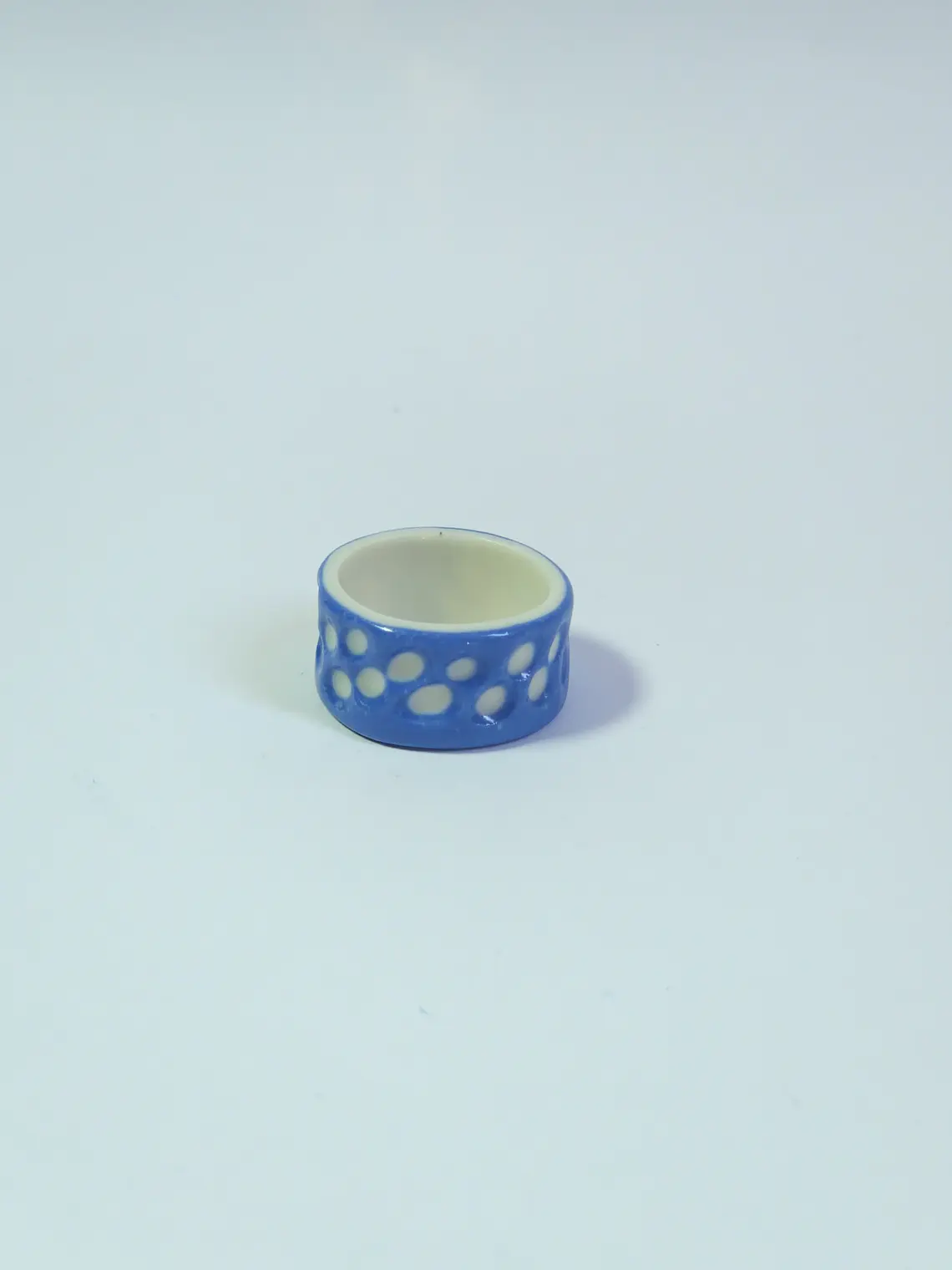 Anillo azul tallado talla 19 1
