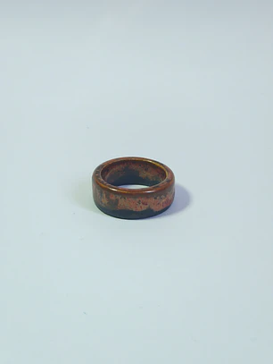 Anillo de porcelana color cobre talla 25