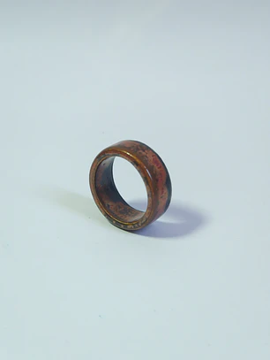 Anillo de porcelana color cobre talla 25