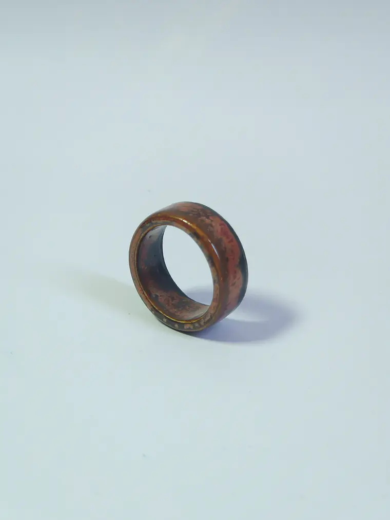 Anillo de porcelana color cobre talla 25 2