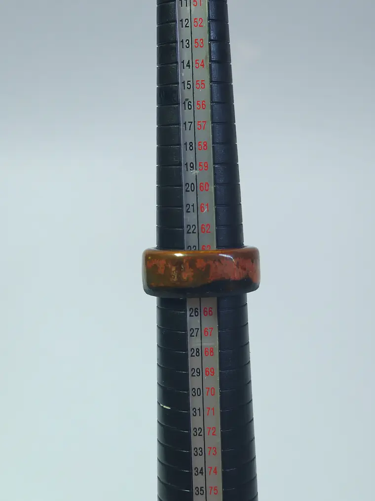 Anillo de porcelana color cobre talla 25 3