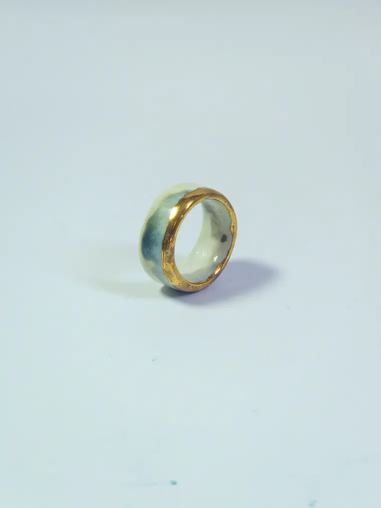 Anillo espuma turquesa talla 22 2