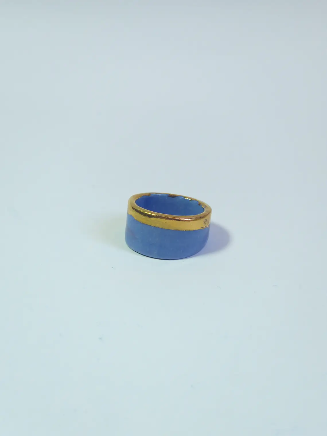 Anillo de porcelana azul talla 18 1