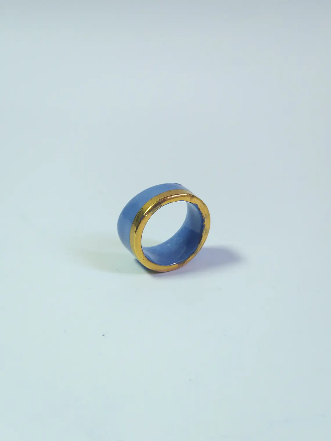 Anillo de porcelana azul talla 18 2