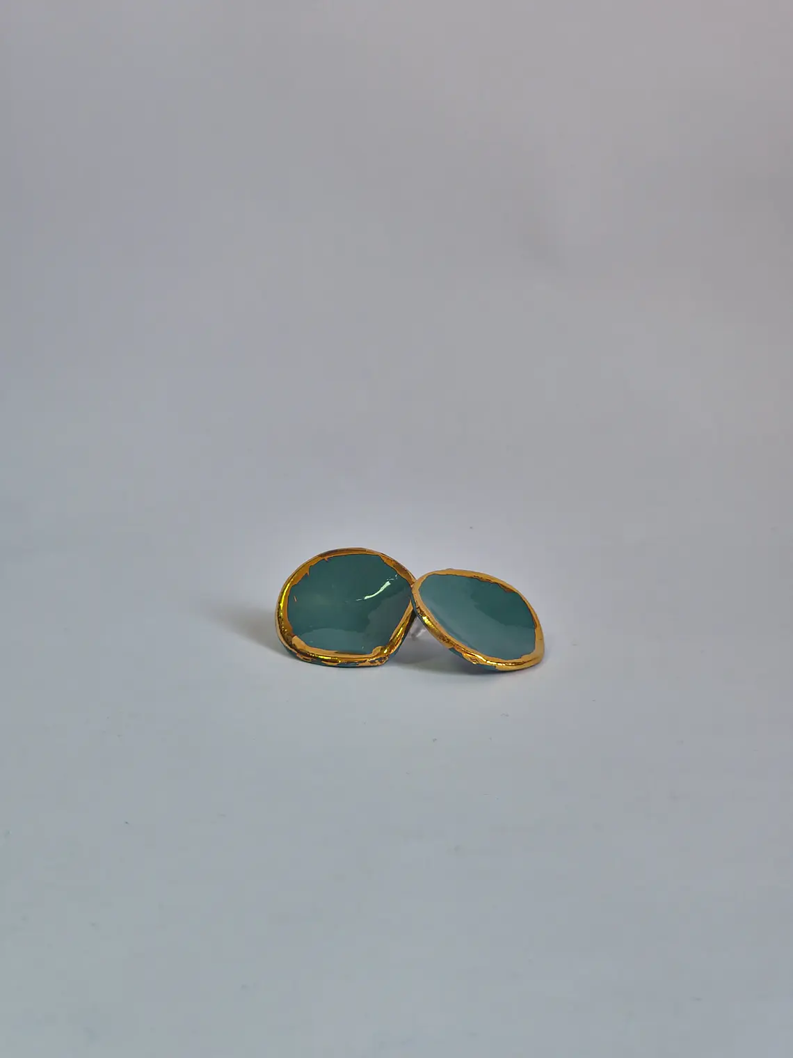 Aros pétalos verde azul 3