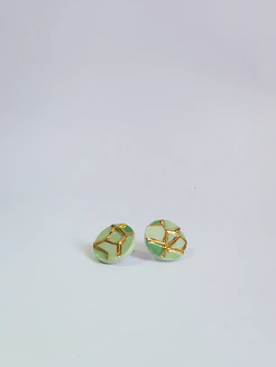 Aros vitral verde pequeños
