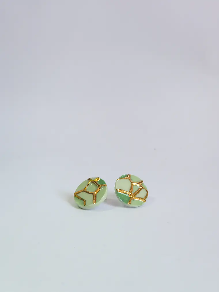 Aros vitral verde pequeños 2