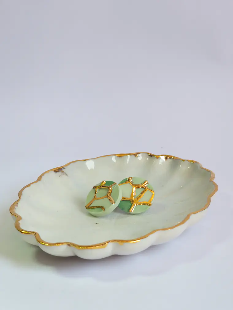 Aros vitral verde pequeños 3