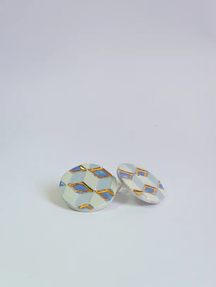 Aros rombos azul 