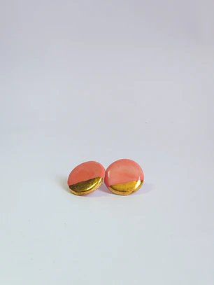 Aros circulares rosa pequeños
