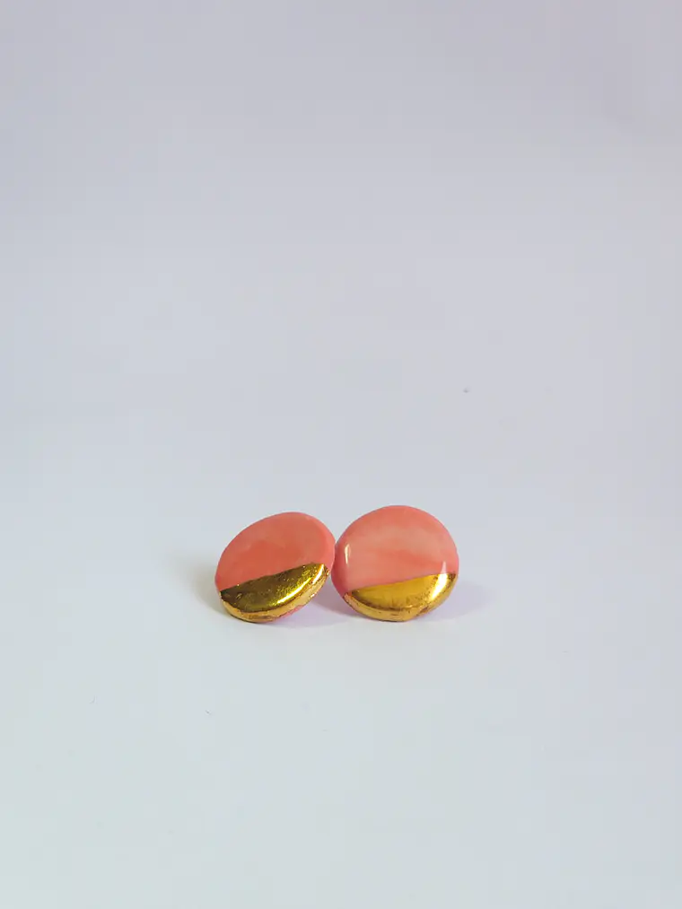 Aros circulares rosa pequeños 2