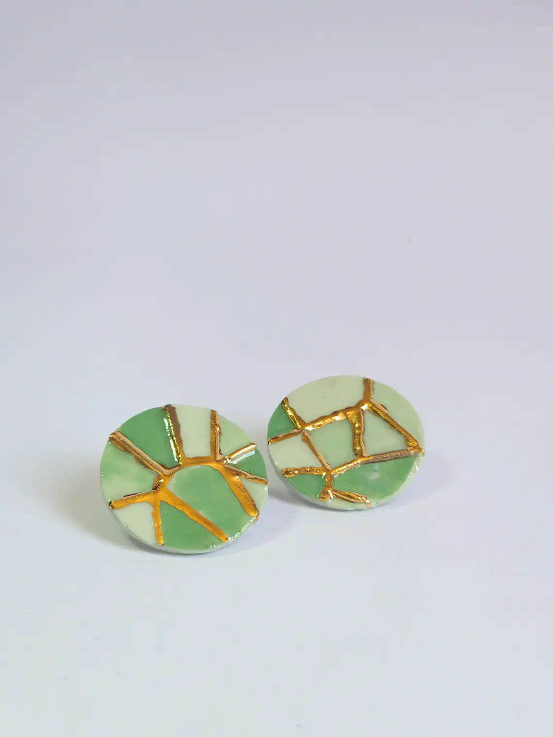 Aros vitral verde grande 3